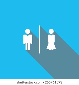 Toilet Restroom Sign On Blue Background Stock Vector (Royalty Free ...