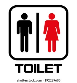 TOILET, RESTROOM SYMBOL illustration vector