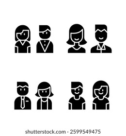 Toilet, Restroom, WC icon set in glyph style