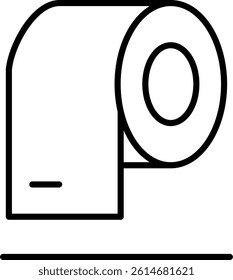 Toilet Roll Line Vector Icon Design