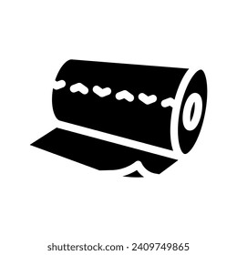 toilet roll paper towel glyph icon vector. toilet roll paper towel sign. isolated symbol illustration