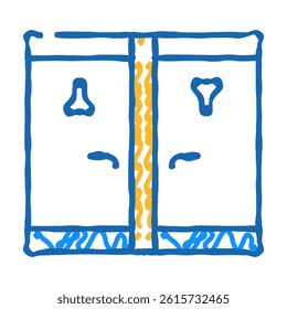 toilet room doodle icon sketch vector. toilet room sign. isolated symbol illustration