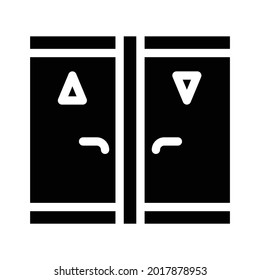 toilet room glyph icon vector. toilet room sign. isolated contour symbol black illustration