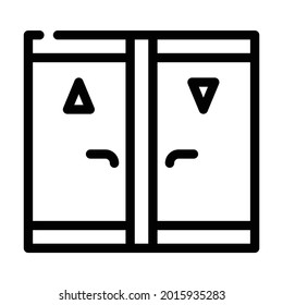 toilet room line icon vector. toilet room sign. isolated contour symbol black illustration