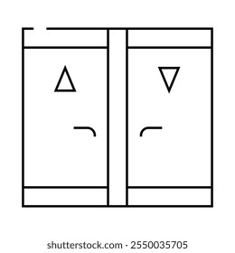 toilet room line icon vector. toilet room sign. isolated contour symbol black illustration