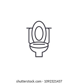 Toilet room linear icon concept. Toilet room line vector sign, symbol, illustration.