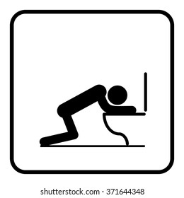 Toilet rules stickers set
