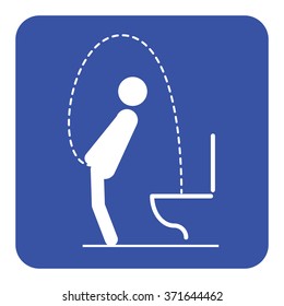 Toilet rules stickers set