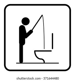 Toilet rules stickers set