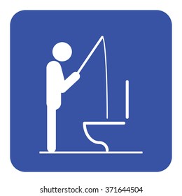 Toilet rules stickers set