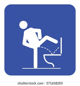 Toilet rules stickers set