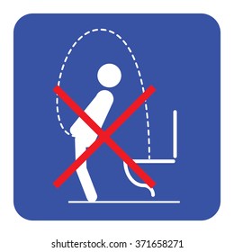 Toilet Rules Stickers Set Stock Vector (Royalty Free) 371658271