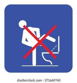 Toilet rules stickers set