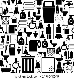 toilet seamless pattern background icon.
