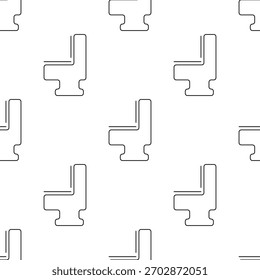 toilet seamless pattern isolated on transparent background.