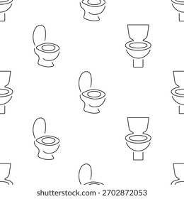 WC, nahtloses Muster einzeln auf transparentem Hintergrund.
