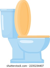 Cartoon-Symbol für Toilettensitz. Badewanne mit keramischer Hülle