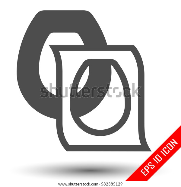 Toilet seat cover. Disposable toilet seat\
cover icon isolated on white background. Individual toilet\
protecting cover. Vector\
illustration.