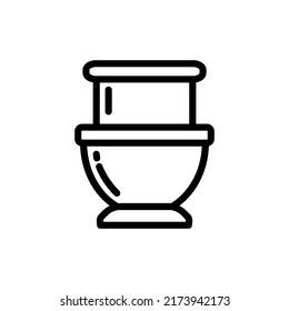 toilet seat icon vector illustration logo template for many purpose. Isolated on white background.