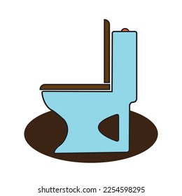 toilet seat icon vector illustration simple design
