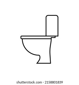 toilet seat illustration vector logo for directions in public restrooms