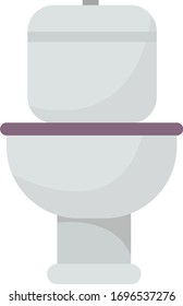 Toilet seat, illustration, vector on white background