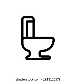 toilet seat vector icon logo