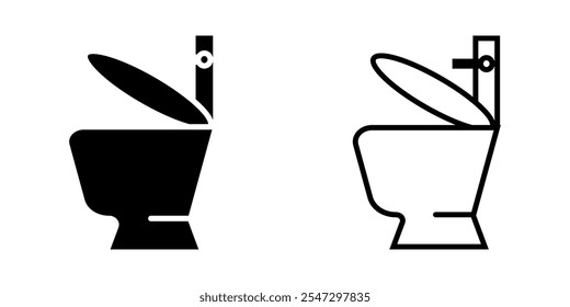 Toilet set icon on white background