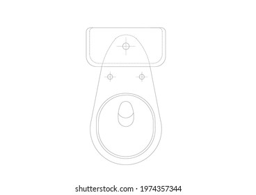 toilet shape vector sketch image