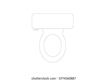 toilet shape vector sketch image