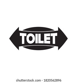 Toilet Sign Arrow Vector Design On Stock Vector (Royalty Free) 1820562896