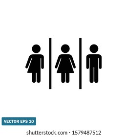 Toilet Sign Icon vector Design element