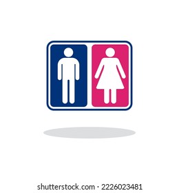 Toilet sign icon vector template