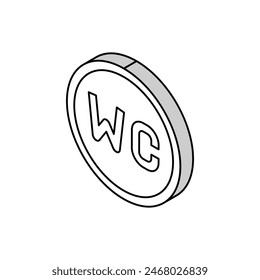 toilet sign isometric icon vector. toilet sign sign. isolated symbol illustration