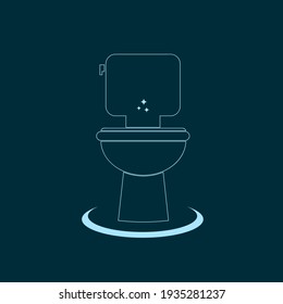 toilet sign for label and sticker, vector design