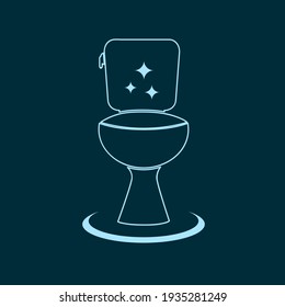 toilet sign for label and sticker, vector design