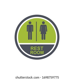 Toilet sign. male and fema...m. Vector illustration