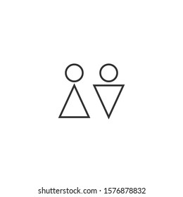 toilet sign man and woman vector icon