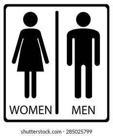 Toilet Sign Man Woman Vector Stock Vector (Royalty Free) 285025799 ...