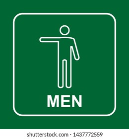Toilet sign men WC men