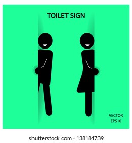 toilet sign , people symbol,vector