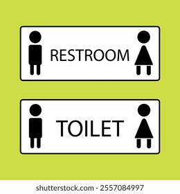 Toilet sign printable public signage symbol man woman wc simple minimalist restroom area