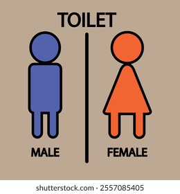 Toilet sign printable public signage symbol man woman wc simple minimalist restroom area