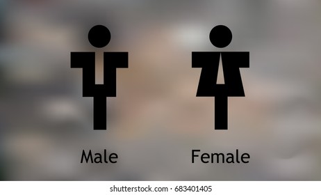 Toilet  sign for restaurant