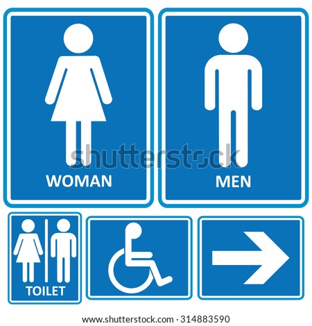 Toilet sign set
