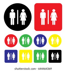 Toilet sign set.Vector