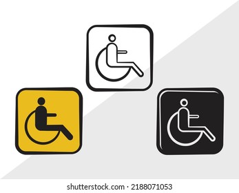 Toilet Sign SVG Printable Vector Illustration