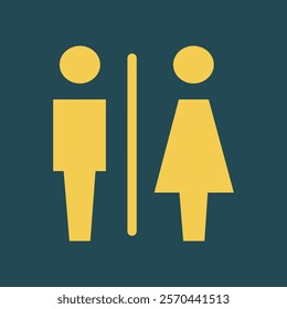 Toilet sign trendy artwork practical abstract vector illustration colorful valuable design.eps