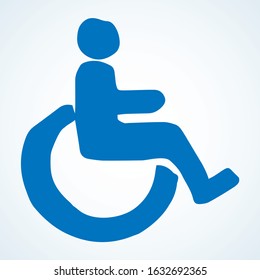 Toilet sign. Vector drawing icon