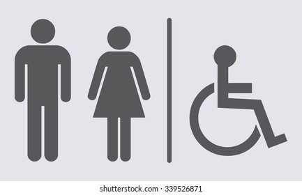 Toilet sign . Vector illustration